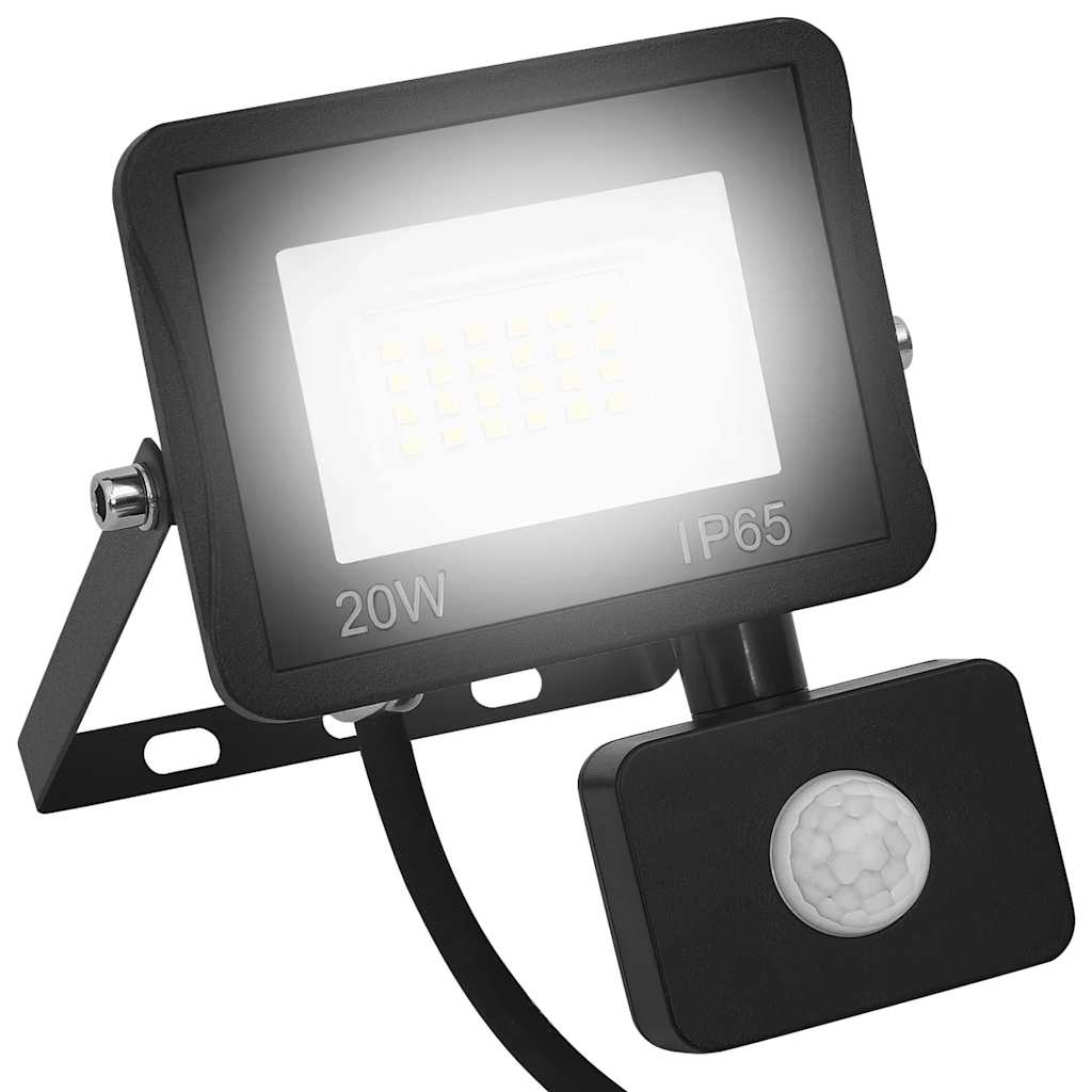 vidaXL Proiector LED cu senzor, 20 W, alb rece vidaXL Proiector LED cu senzor, 20 W, alb rece