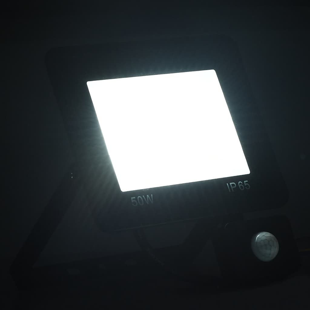 vidaXL Proiector LED cu senzor, 50 W, alb rece vidaXL Proiector LED cu senzor, 50 W, alb rece