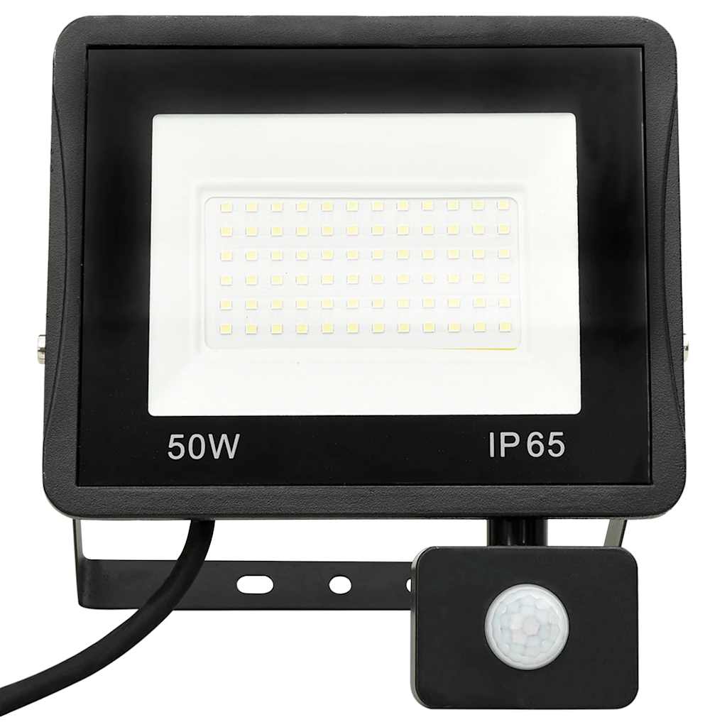 vidaXL Proiector LED cu senzor, 50 W, alb rece vidaXL Proiector LED cu senzor, 50 W, alb rece