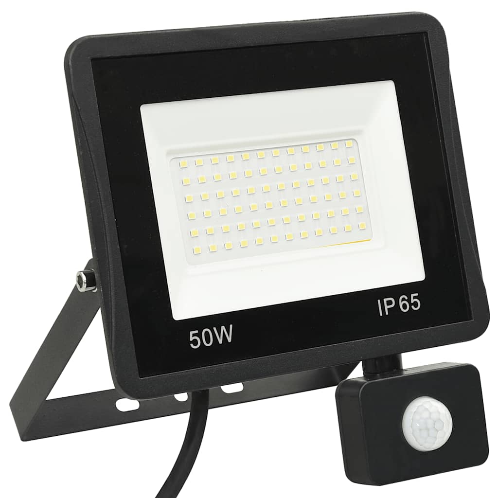 vidaXL Proiector LED cu senzor, 50 W, alb rece vidaXL Proiector LED cu senzor, 50 W, alb rece