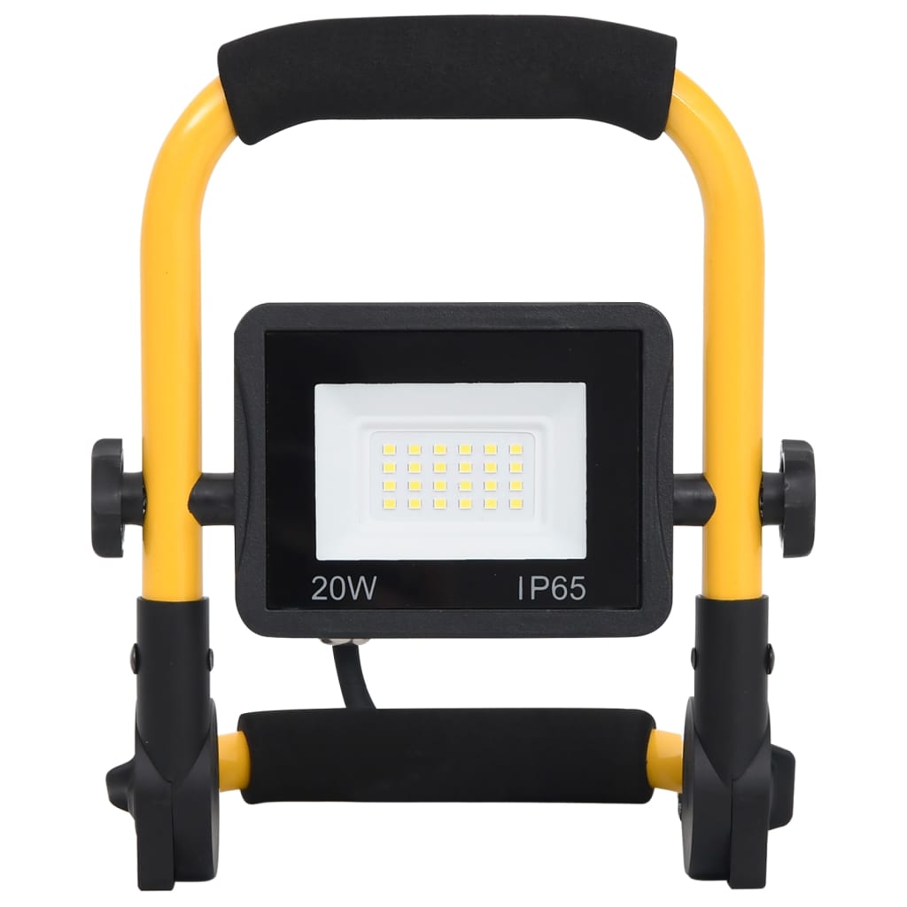 vidaXL Proiector cu LED și mâner, alb cald, 20 W