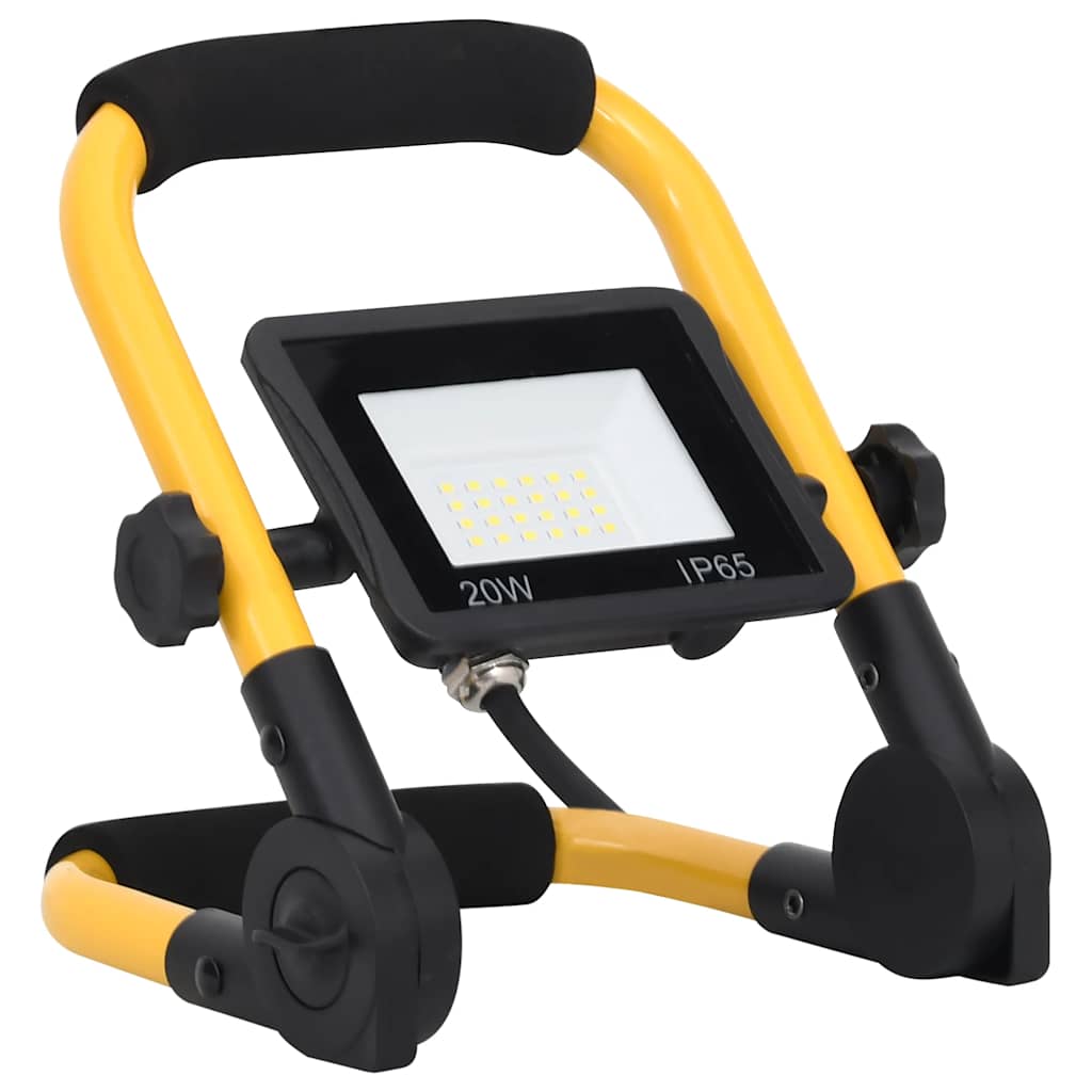 vidaXL Proiector cu LED și mâner, alb cald, 20 W