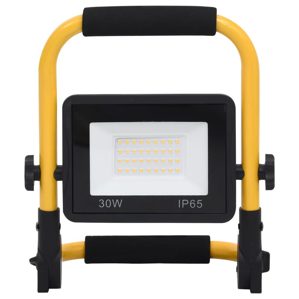 vidaXL Proiector cu LED și mâner, 30 W, alb cald vidaXL Proiector cu LED și mâner, 30 W, alb cald
