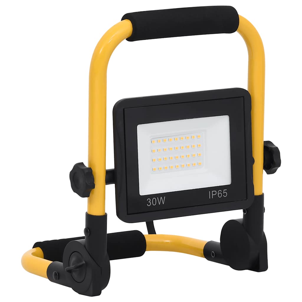 vidaXL Proiector cu LED și mâner, 30 W, alb cald vidaXL Proiector cu LED și mâner, 30 W, alb cald