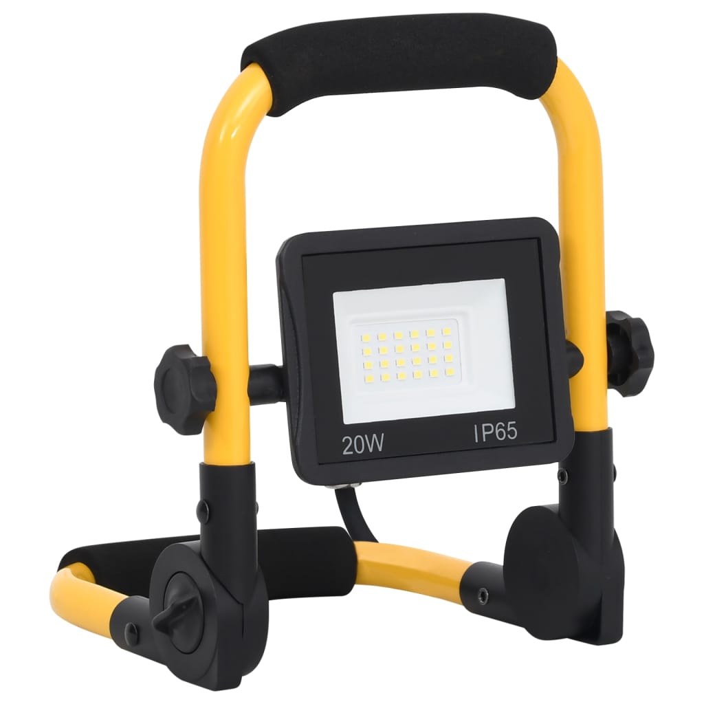 vidaXL Proiector cu LED și mâner, alb rece, 20 W