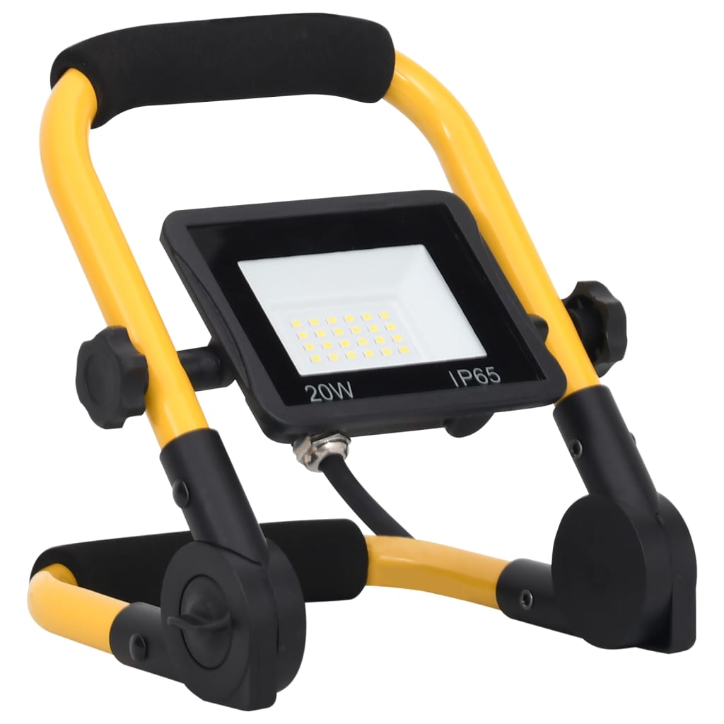 vidaXL Proiector cu LED și mâner, alb rece, 20 W