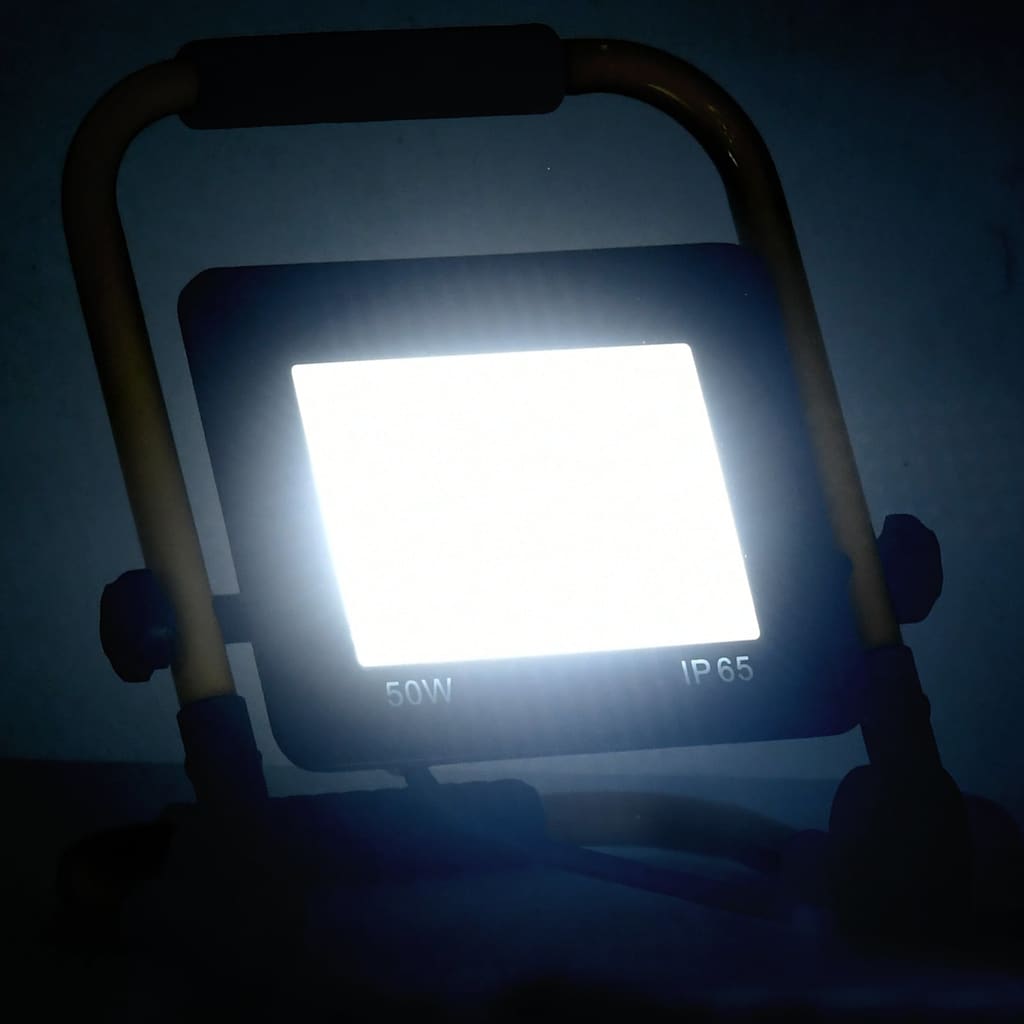 vidaXL Proiector cu LED și mâner, alb rece, 50 W