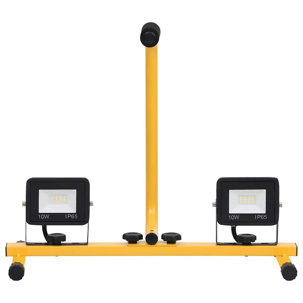 vidaXL Proiector cu LED și mâner, 2x10 W, alb cald vidaXL Proiector cu LED și mâner, 2x10 W, alb cald