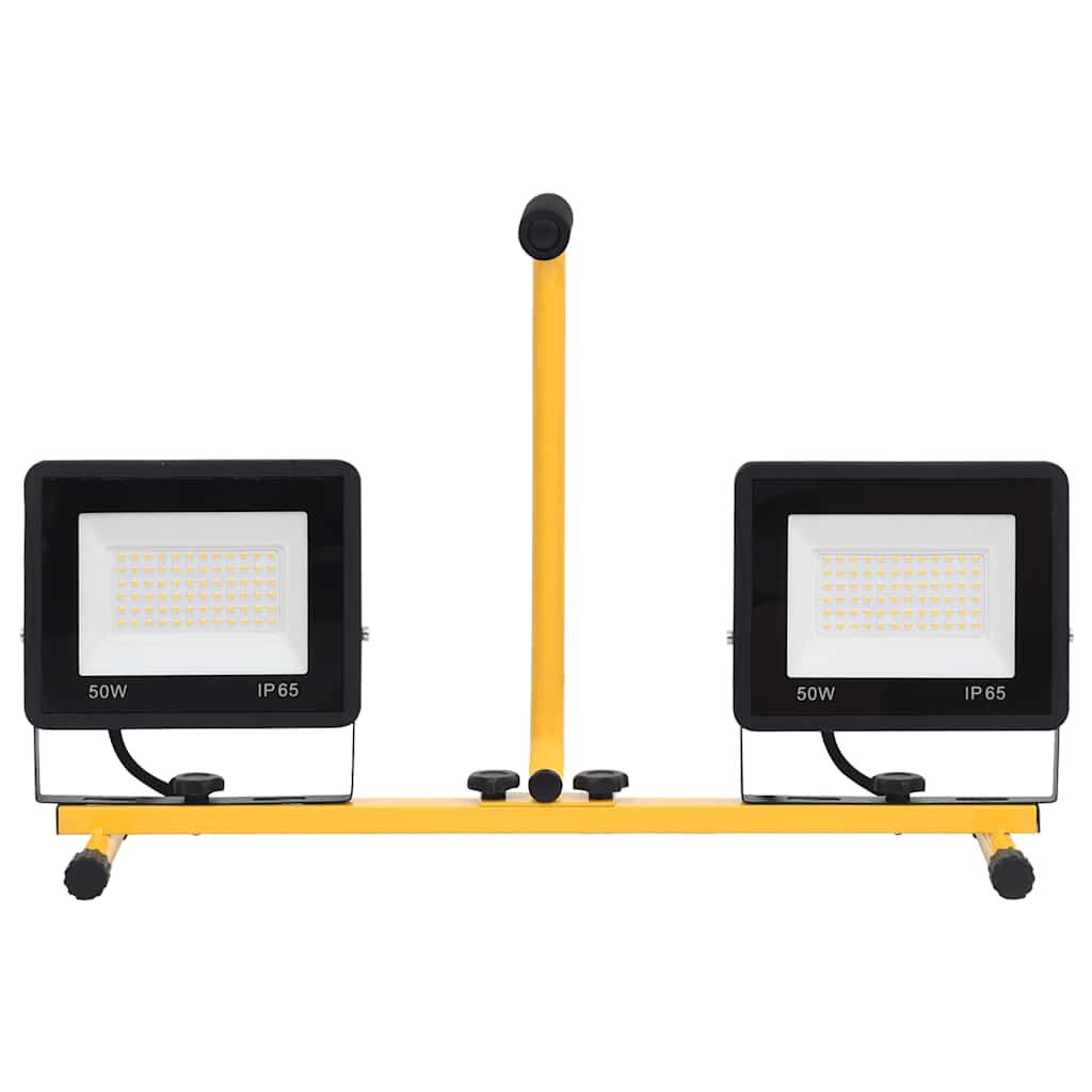 vidaXL Proiector cu LED și mâner, 2x50 W, alb cald vidaXL Proiector cu LED și mâner, 2x50 W, alb cald