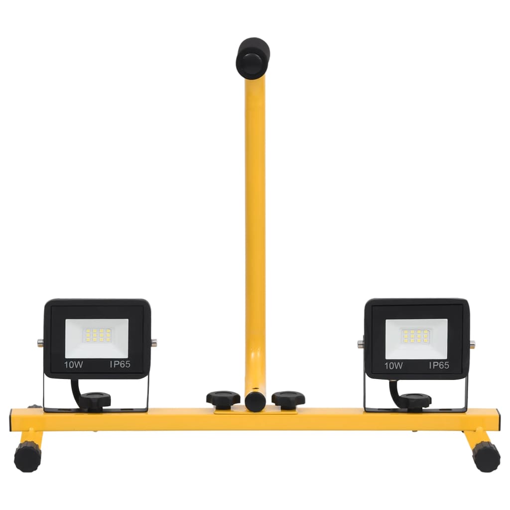 vidaXL Proiector cu LED și mâner, 2x10 W, alb rece vidaXL Proiector cu LED și mâner, 2x10 W, alb rece