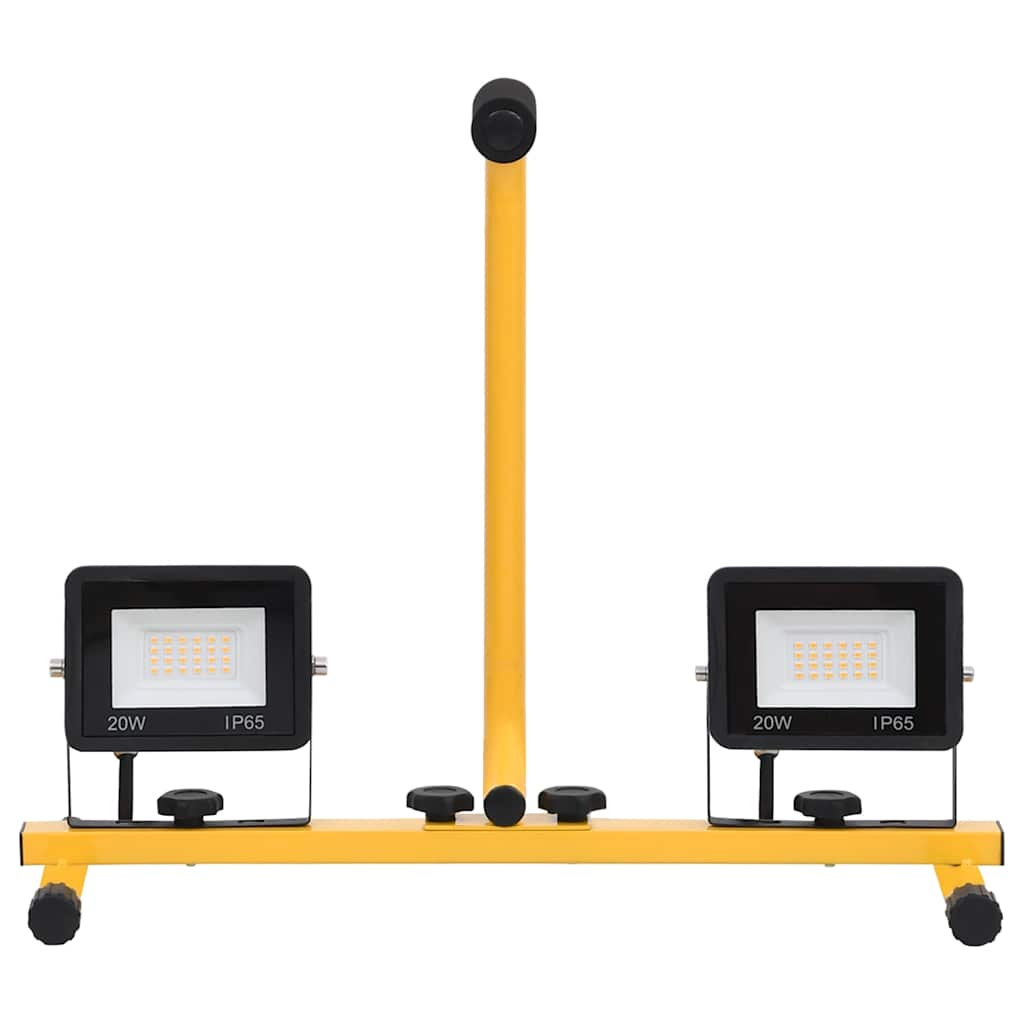 vidaXL Proiector cu LED și mâner, 2x20 W, alb rece vidaXL Proiector cu LED și mâner, 2x20 W, alb rece