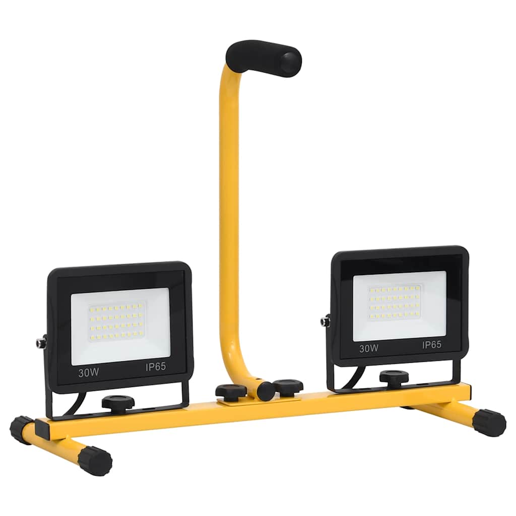 vidaXL Proiector LED cu mâner, 2x30 W, alb rece vidaXL Proiector LED cu mâner, 2x30 W, alb rece