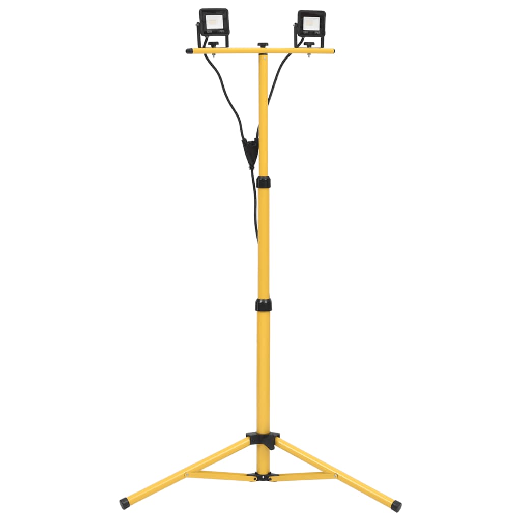 vidaXL Proiector cu LED și trepied, 2x10 W, alb cald vidaXL Proiector cu LED și trepied, 2x10 W, alb cald