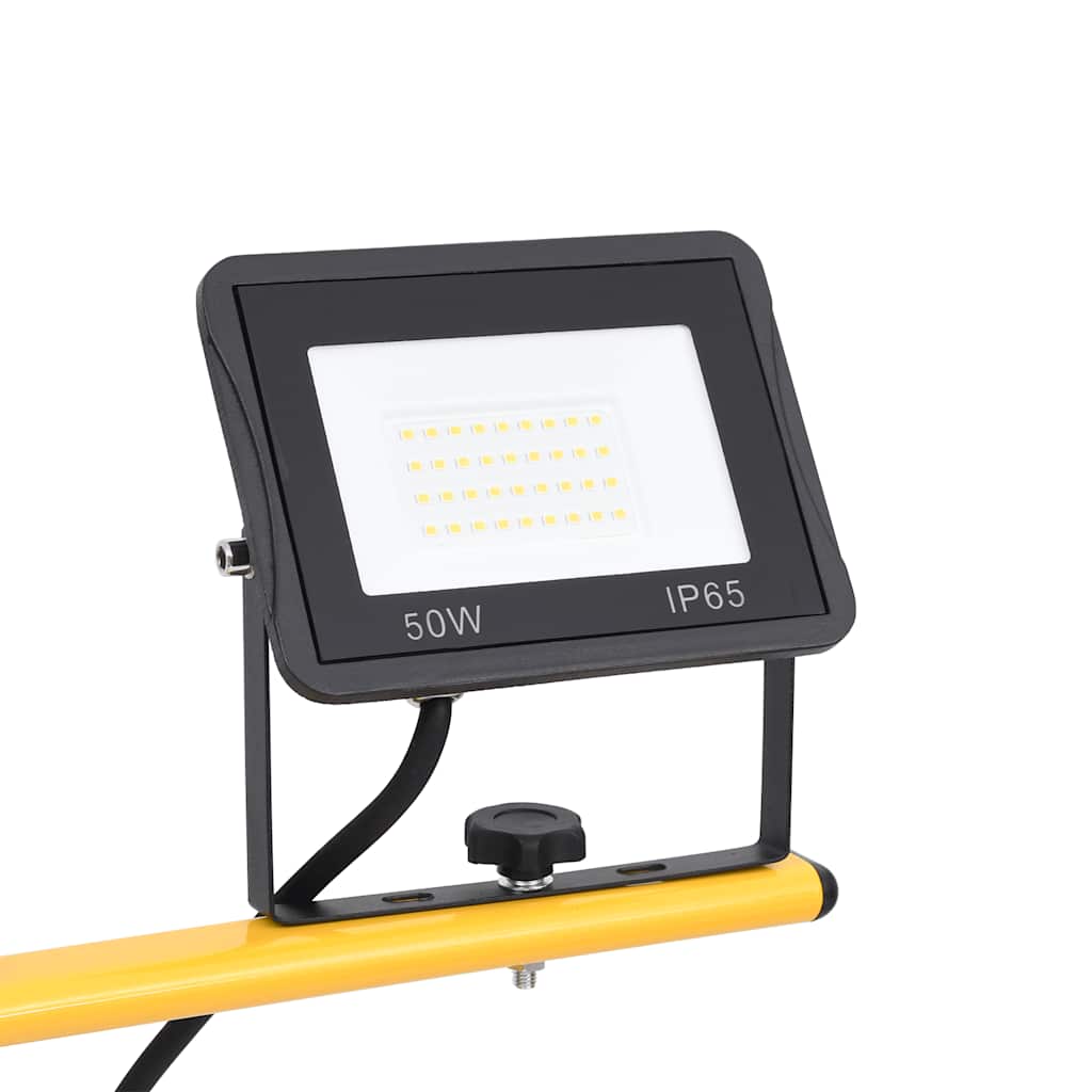 vidaXL Proiector cu LED și trepied, 2x50 W, alb cald