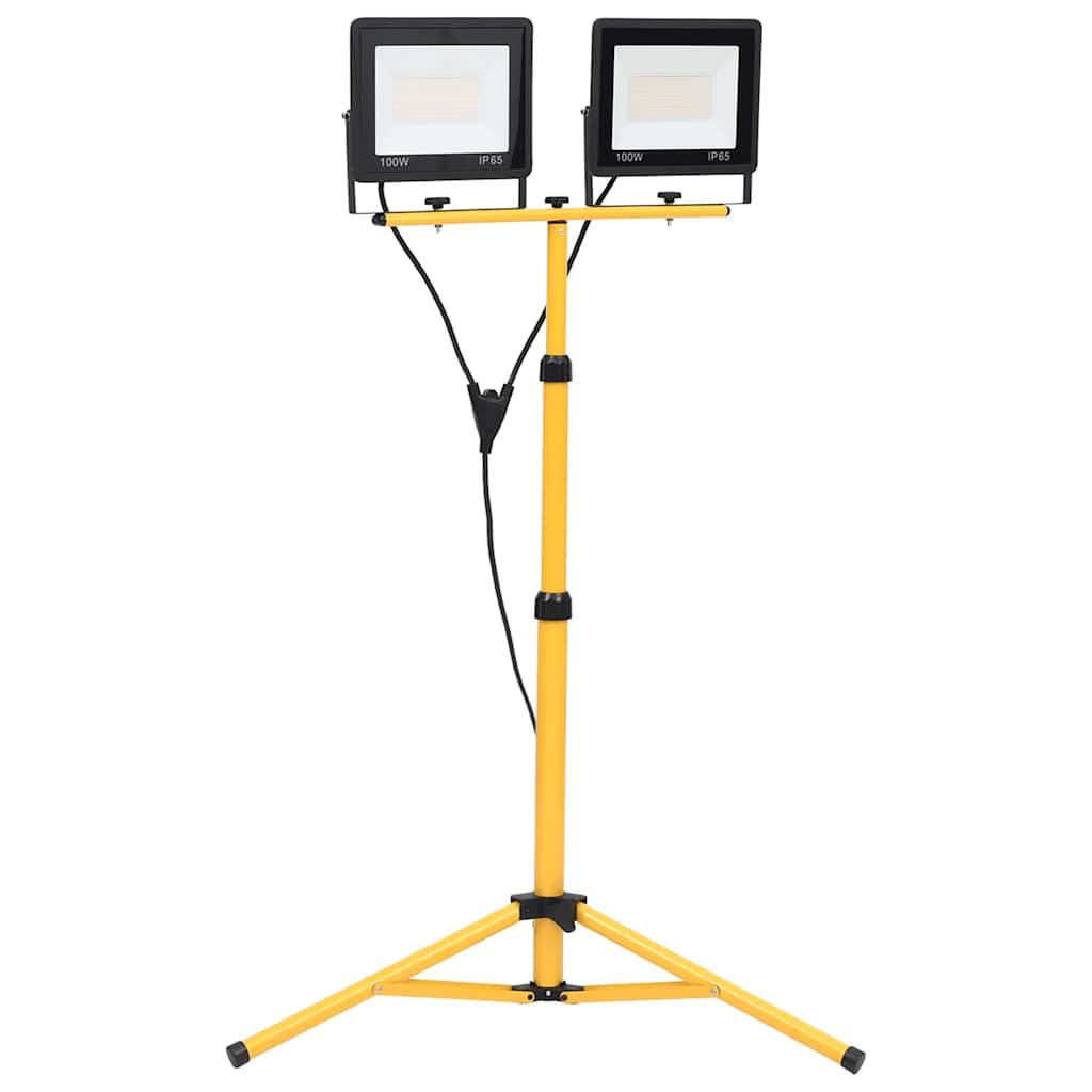 vidaXL Proiector cu LED și trepied, 2x100 W, alb cald