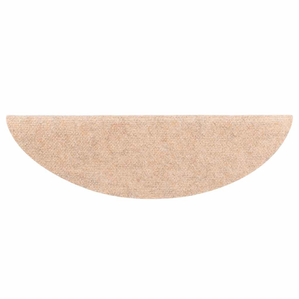 vidaXL Covorașe autoadezive pentru scări, 10 buc., 56x17x3 cm, crem, semirotunde vidaXL Covorașe autoadezive pentru scări, 10 buc., 56x17x3 cm, crem, semirotunde