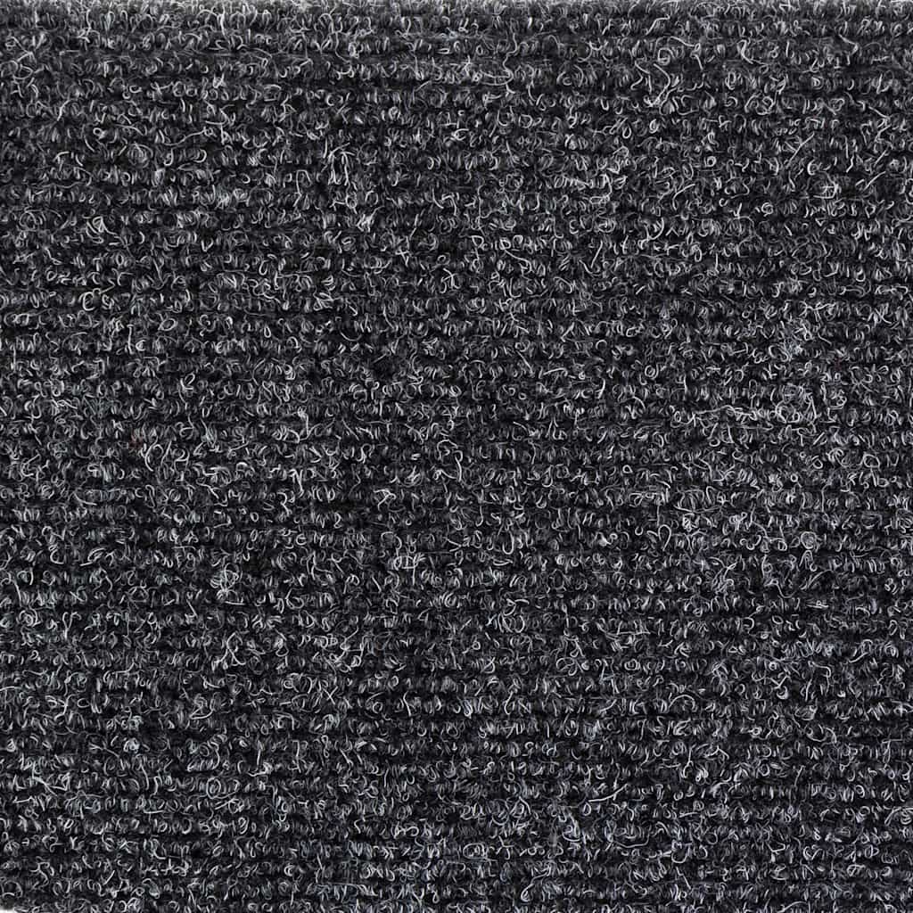 vidaXL Covorașe pentru scări autoadezive, 5 buc., 56x17x3 cm, gri închis, semirotunde
