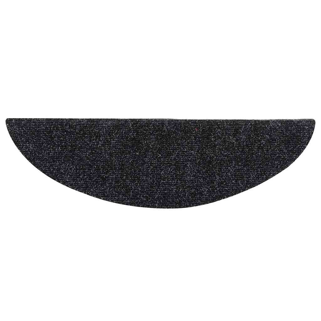 vidaXL Covorașe autoadezive pentru scări, 5 buc., 56x17x3 cm, negre, semirotunde vidaXL Covorașe autoadezive pentru scări, 5 buc., 56x17x3 cm, negre, semirotunde