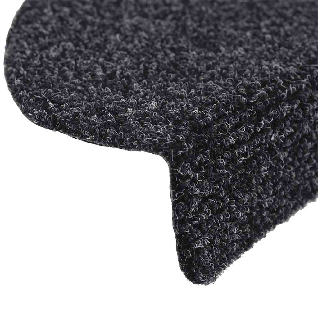 vidaXL Covorașe autoadezive pentru scări, 5 buc., 56x17x3 cm, negre, semirotunde vidaXL Covorașe autoadezive pentru scări, 5 buc., 56x17x3 cm, negre, semirotunde