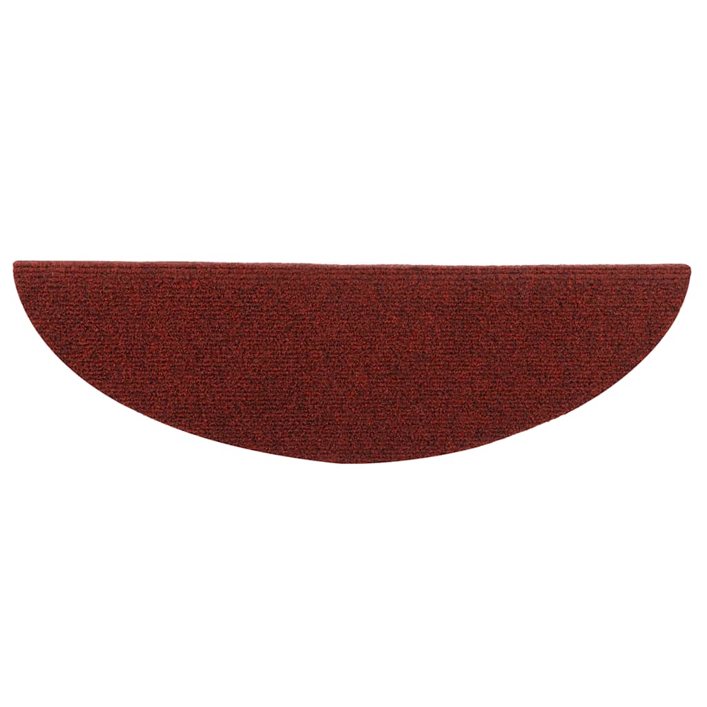 vidaXL Covorașe pentru scări autoadezive, 10 buc., 56x17x3 cm, roșu bordeaux, semirotunde vidaXL Covorașe pentru scări autoadezive, 10 buc., 56x17x3 cm, roșu bordeaux, semirotunde