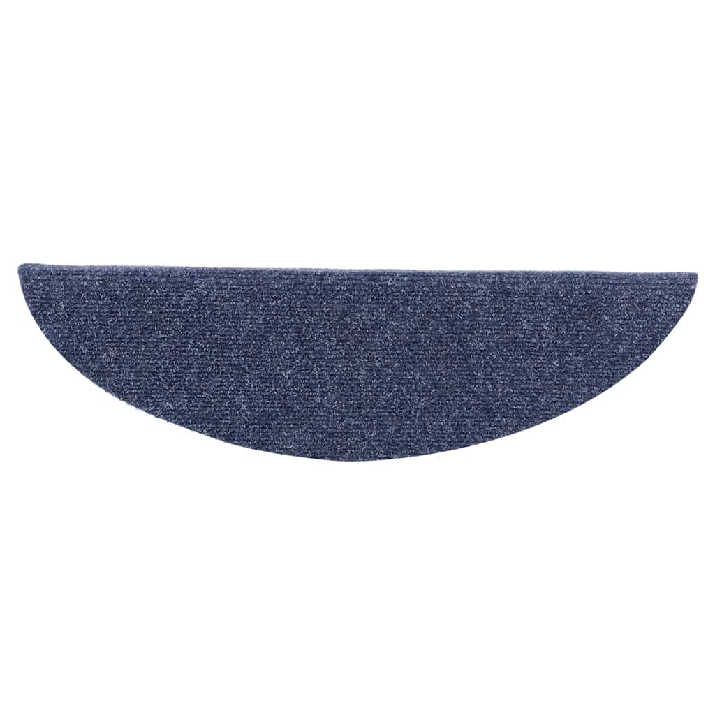 vidaXL Covorașe autoadezive pentru scări, 5 buc., 56x17x3 cm, semirotunde, albastre vidaXL Covorașe autoadezive pentru scări, 5 buc., 56x17x3 cm, semirotunde, albastre