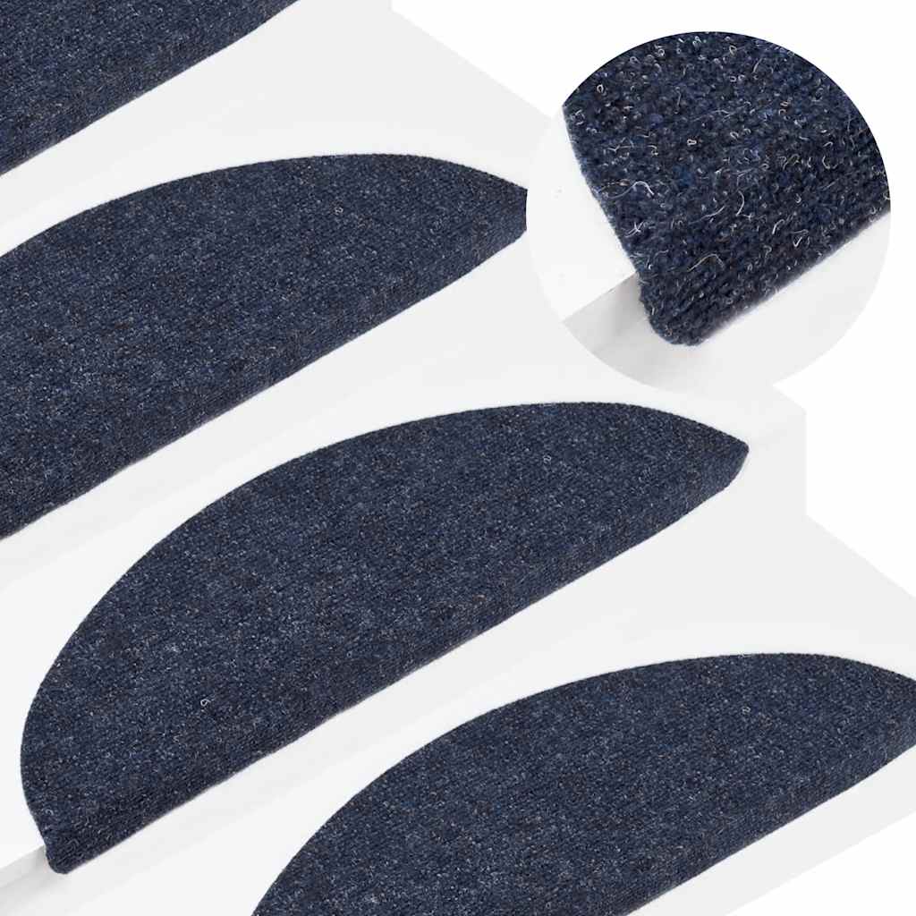 vidaXL Covorașe autoadezive pentru scări, 5 buc., 56x17x3 cm, semirotunde, albastre vidaXL Covorașe autoadezive pentru scări, 5 buc., 56x17x3 cm, semirotunde, albastre