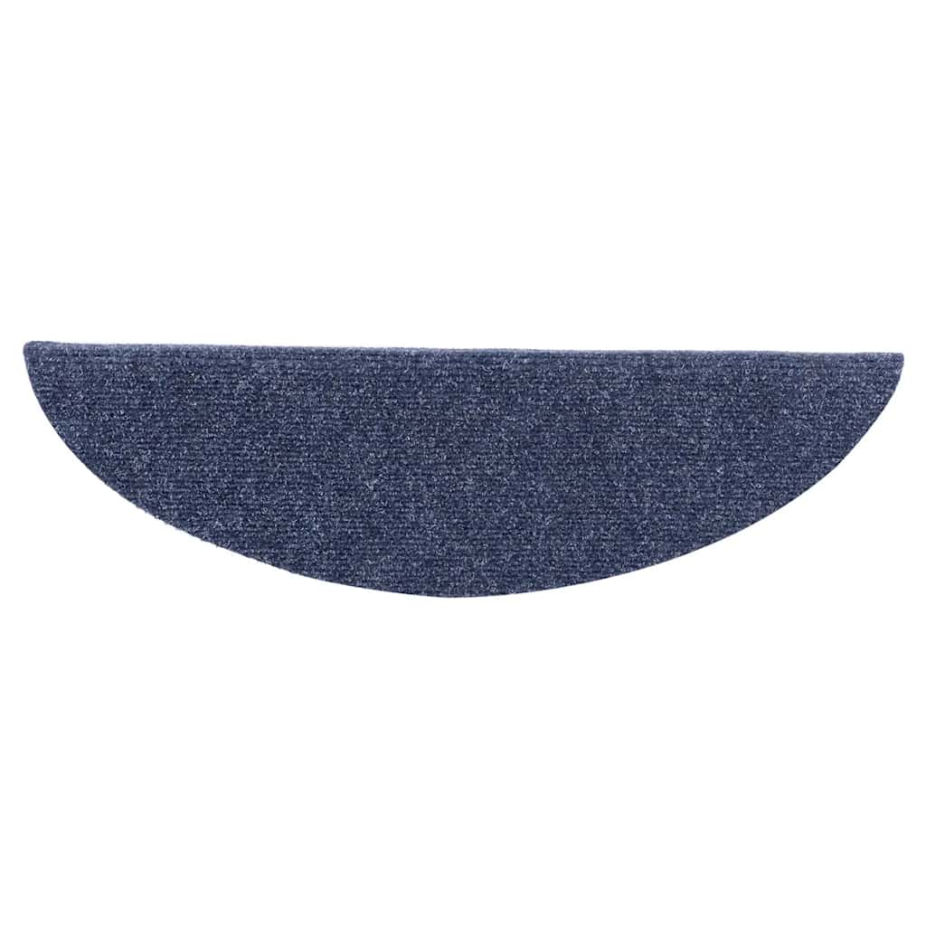 vidaXL Covorașe autoadezive pentru scări, 10 buc., 56x17x3 cm, semirotunde, albastre vidaXL Covorașe autoadezive pentru scări, 10 buc., 56x17x3 cm, semirotunde, albastre