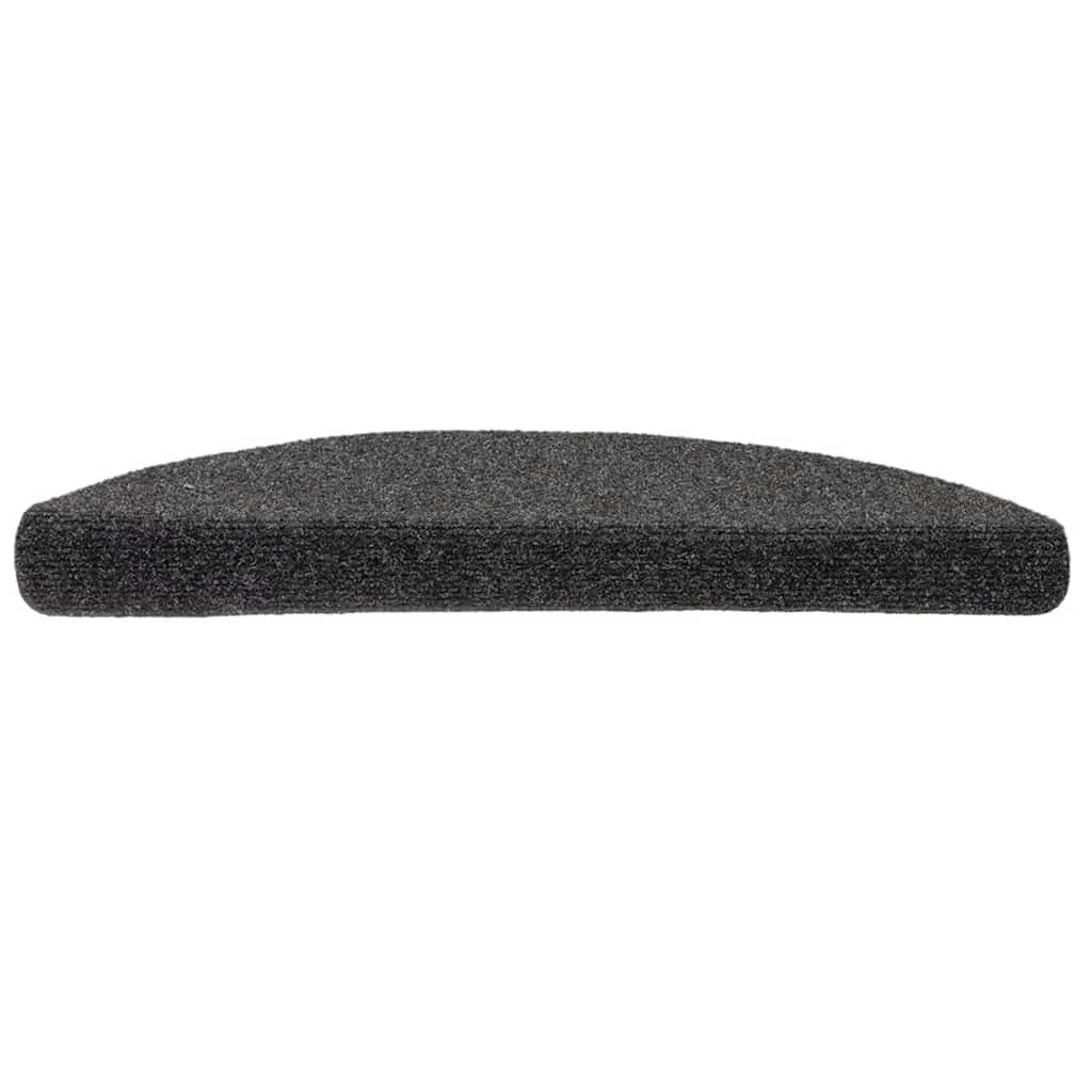 vidaXL Covorașe pentru scări autoadezive, 10 buc., 56x17x3 cm, antracit, semirotunde vidaXL Covorașe pentru scări autoadezive, 10 buc., 56x17x3 cm, antracit, semirotunde