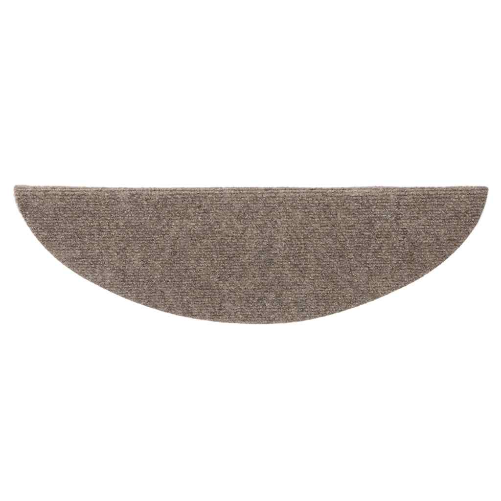 vidaXL Covorașe autoadezive pentru scări, 5 buc., 56x17x3 cm, bej, semirotunde vidaXL Covorașe autoadezive pentru scări, 5 buc., 56x17x3 cm, bej, semirotunde