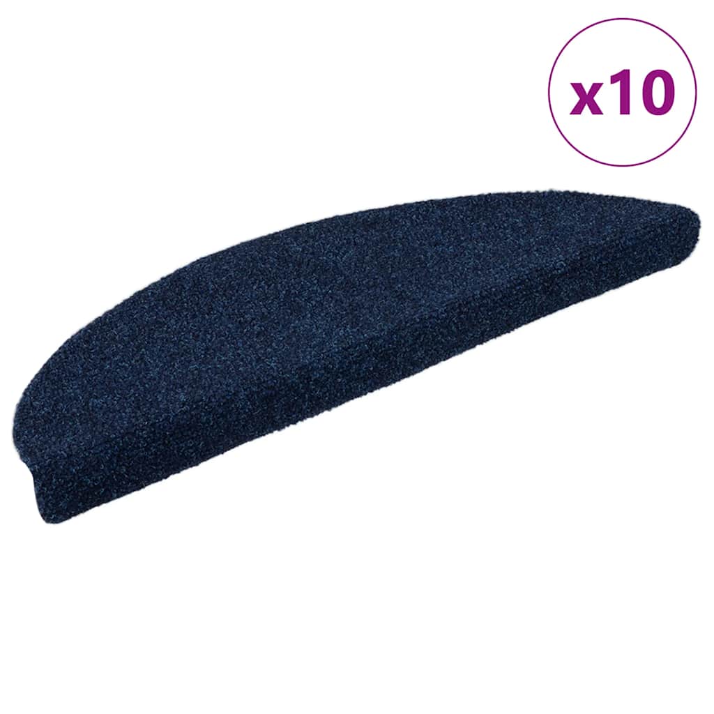 vidaXL Covorașe autoadezive pentru scări, 10 buc., 56x17x3 cm, semirotunde, bleumarin vidaXL Covorașe autoadezive pentru scări, 10 buc., 56x17x3 cm, semirotunde, bleumarin
