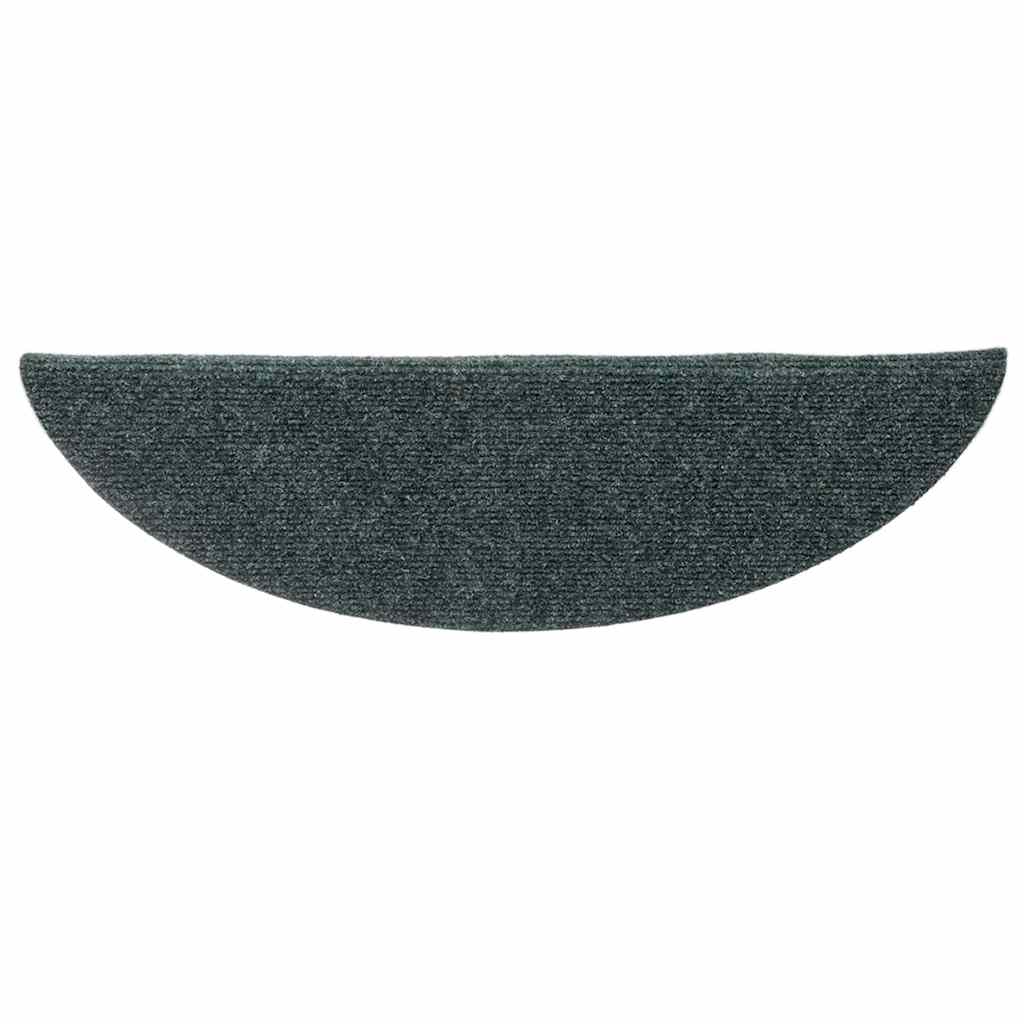 vidaXL Covorașe autoadezive pentru scări, 5 buc., 56x17x3 cm, verde, semirotunde vidaXL Covorașe autoadezive pentru scări, 5 buc., 56x17x3 cm, verde, semirotunde