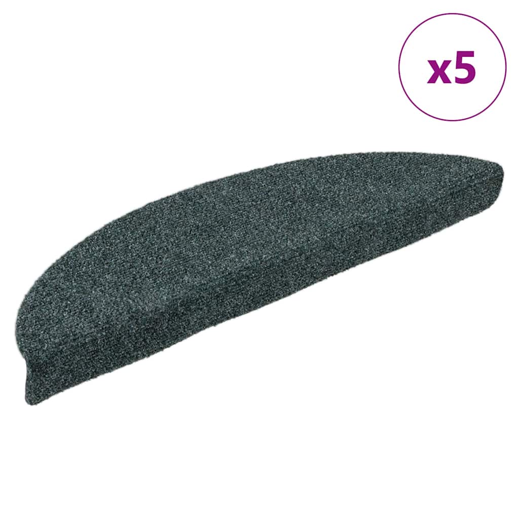 vidaXL Covorașe autoadezive pentru scări, 5 buc., 56x17x3 cm, verde, semirotunde vidaXL Covorașe autoadezive pentru scări, 5 buc., 56x17x3 cm, verde, semirotunde