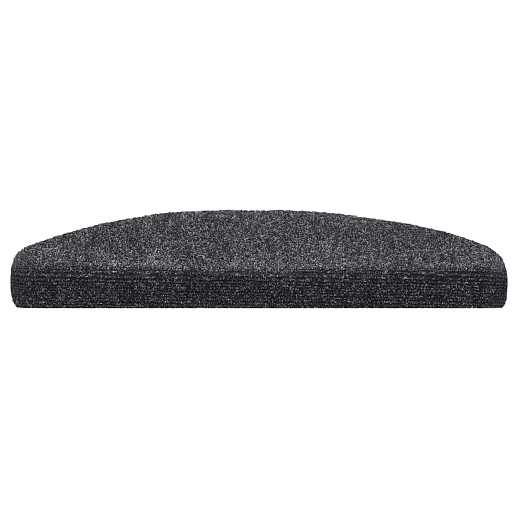 vidaXL Covorașe autoadezive pentru scări, 10 buc., 65x21x4 cm, gri închis, semirotunde, mari vidaXL Covorașe autoadezive pentru scări, 10 buc., 65x21x4 cm, gri închis, semirotunde, mari