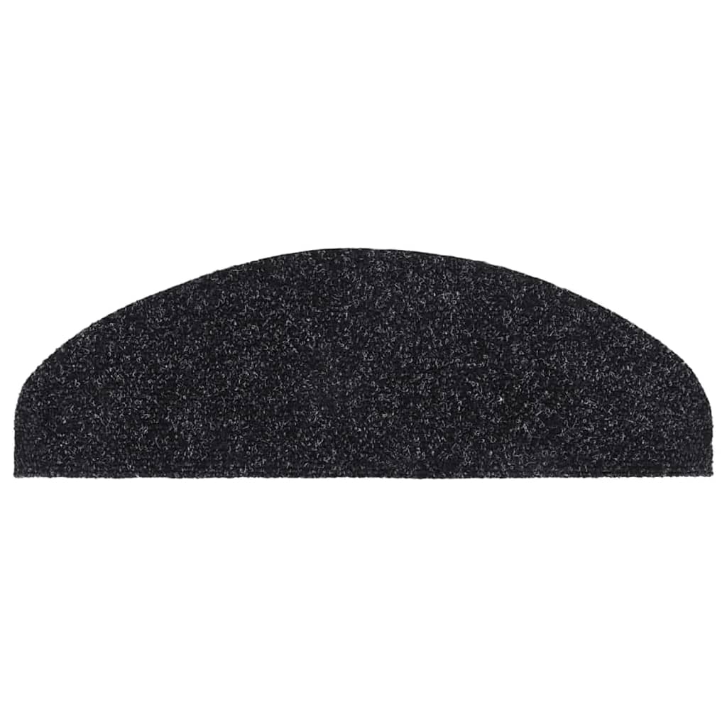 vidaXL Covorașe autoadezive pentru scări, 5 buc., 65x21x4 cm, negru, semirotunde, mari vidaXL Covorașe autoadezive pentru scări, 5 buc., 65x21x4 cm, negru, semirotunde, mari