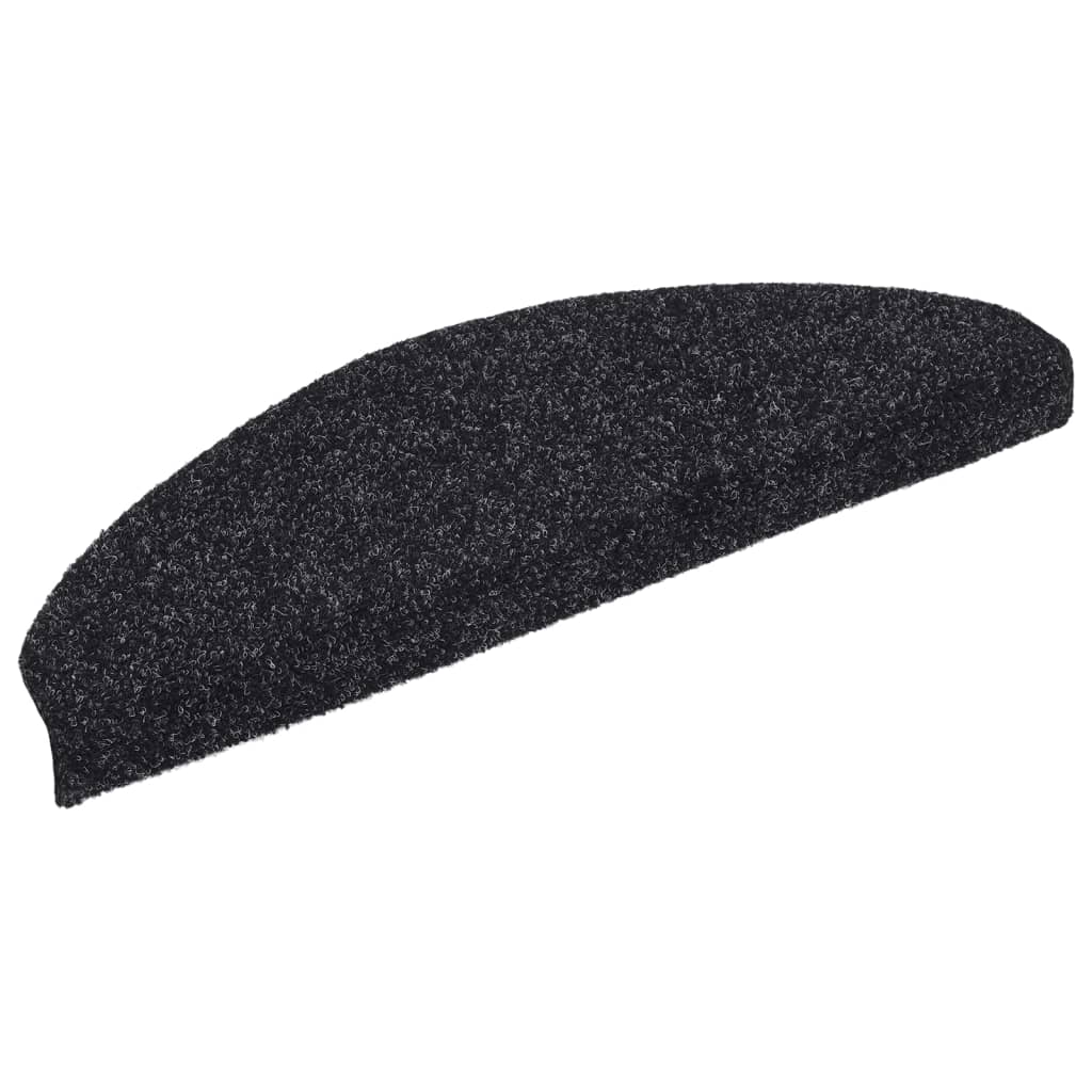 vidaXL Covorașe autoadezive pentru scări, 10 buc., 65x21x4 cm, negru, semirotunde, mari vidaXL Covorașe autoadezive pentru scări, 10 buc., 65x21x4 cm, negru, semirotunde, mari