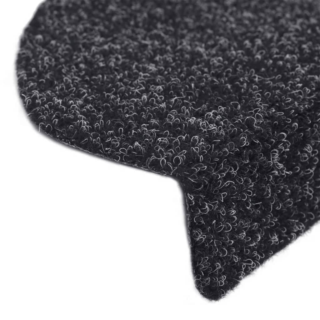vidaXL Covorașe autoadezive pentru scări, 10 buc., 65x21x4 cm, negru, semirotunde, mari vidaXL Covorașe autoadezive pentru scări, 10 buc., 65x21x4 cm, negru, semirotunde, mari