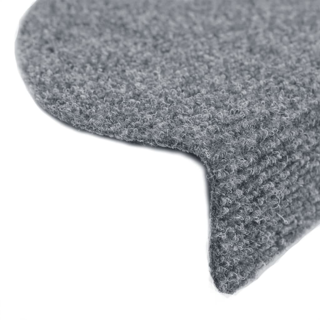 vidaXL Covorașe autoadezive pentru scări, 10 buc., 65x21x4 cm, gri deschis, semirotunde, mari vidaXL Covorașe autoadezive pentru scări, 10 buc., 65x21x4 cm, gri deschis, semirotunde, mari