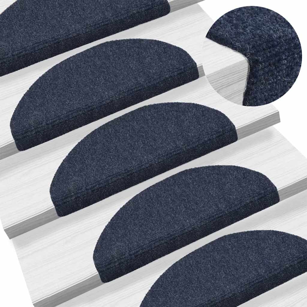 vidaXL Covorașe autoadezive pentru scări, 10 buc., 65x21x4 cm, albastru, semirotunde, mari vidaXL Covorașe autoadezive pentru scări, 10 buc., 65x21x4 cm, albastru, semirotunde, mari
