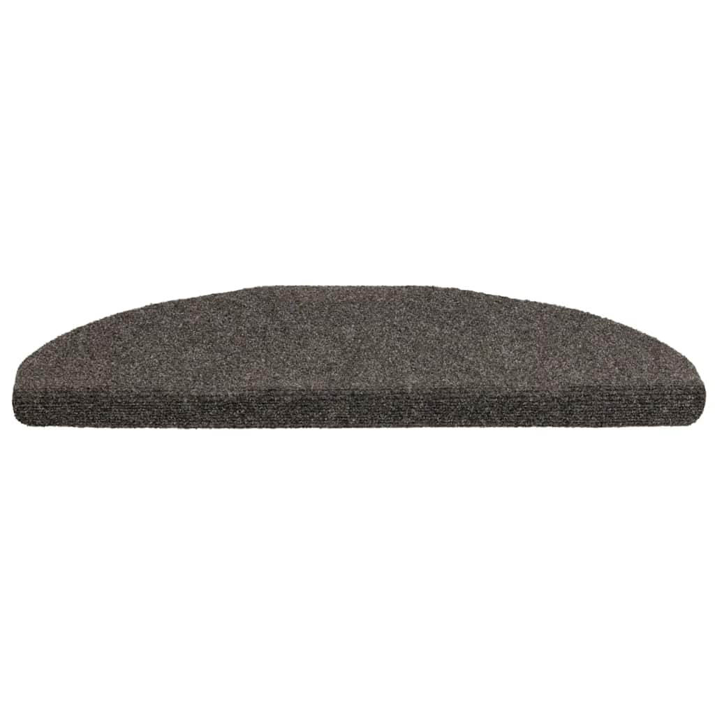 vidaXL Covorașe pentru scări autoadezive, 5 buc., 65x21x4 cm, antracit, semirotunde, mari