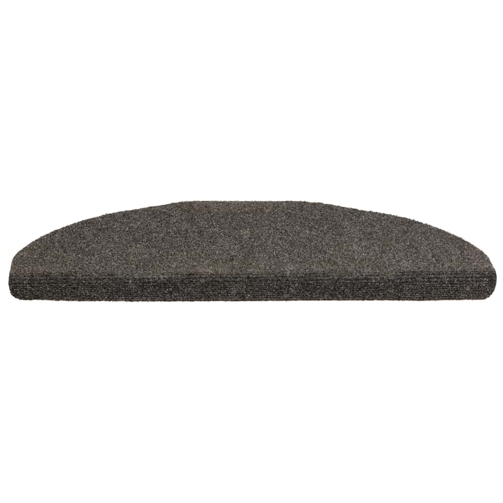 vidaXL Covorașe pentru scări autoadezive, 10 buc., 65x21x4 cm, antracit, semirotunde, mari vidaXL Covorașe pentru scări autoadezive, 10 buc., 65x21x4 cm, antracit, semirotunde, mari