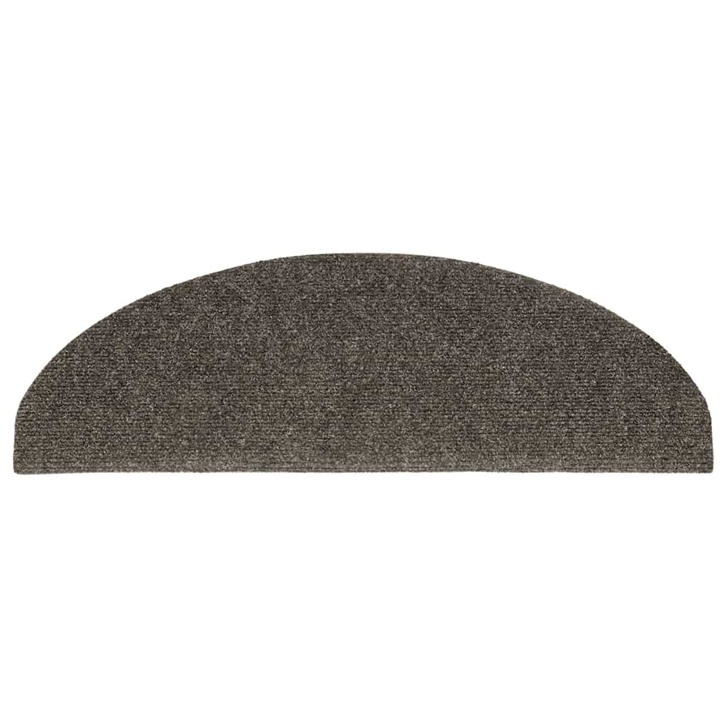 vidaXL Covorașe pentru scări autoadezive, 10 buc., 65x21x4 cm, antracit, semirotunde, mari vidaXL Covorașe pentru scări autoadezive, 10 buc., 65x21x4 cm, antracit, semirotunde, mari