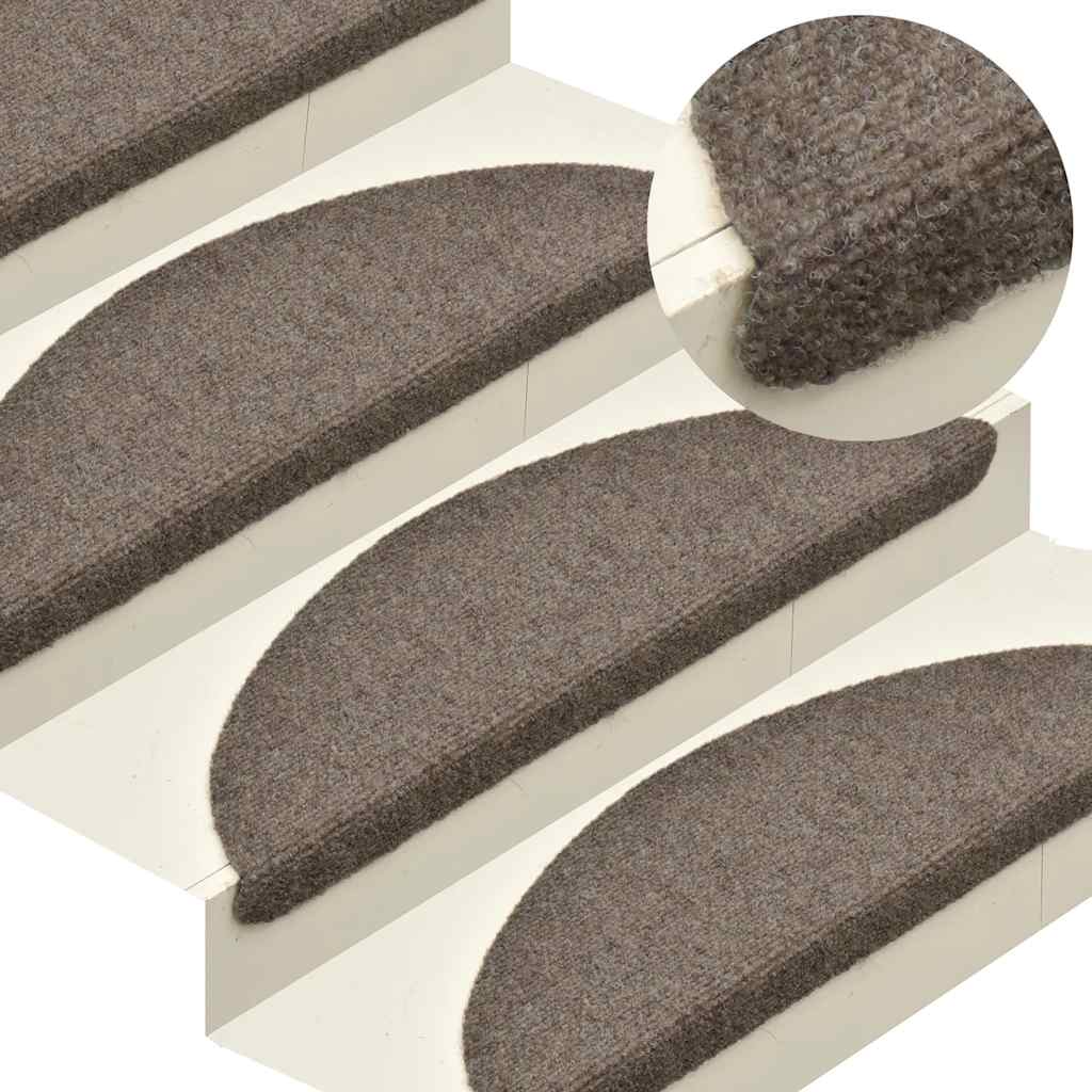 vidaXL Covorașe autoadezive pentru scări, 10 buc., 65x21x4 cm, bej, semirotunde, mari vidaXL Covorașe autoadezive pentru scări, 10 buc., 65x21x4 cm, bej, semirotunde, mari