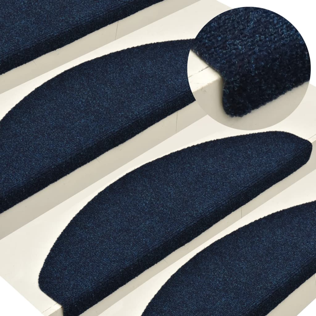 vidaXL Covorașe autoadezive pentru scări, 5 buc., 65x21x4 cm, bleumarin, semirotunde, mari vidaXL Covorașe autoadezive pentru scări, 5 buc., 65x21x4 cm, bleumarin, semirotunde, mari