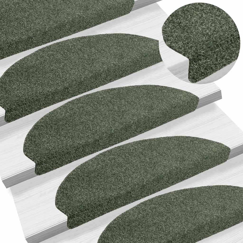 vidaXL Covorașe autoadezive pentru scări, 5 buc., 65x21x4 cm, verde, semirotunde, mari vidaXL Covorașe autoadezive pentru scări, 5 buc., 65x21x4 cm, verde, semirotunde, mari