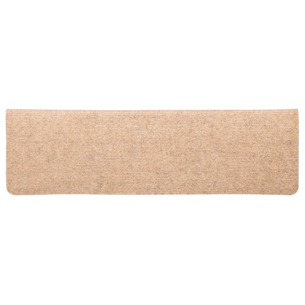 vidaXL Covorașe autoadezive pentru scări, 5 buc., 65x21x4 cm, margini dreptunghiulare, crem vidaXL Covorașe autoadezive pentru scări, 5 buc., 65x21x4 cm, margini dreptunghiulare, crem