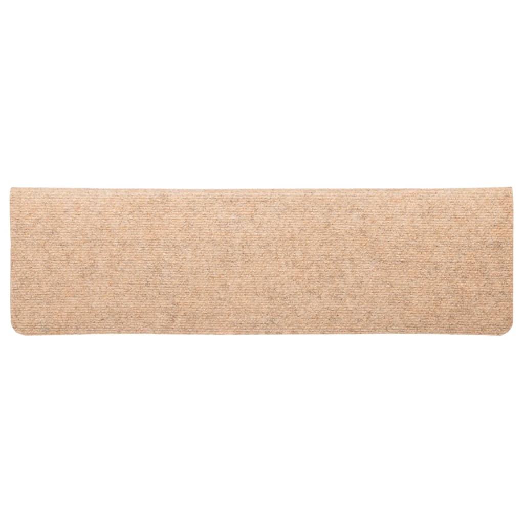 vidaXL Covorașe autoadezive pentru scări, 10 buc., 65x21x4 cm, margini dreptunghiulare, crem vidaXL Covorașe autoadezive pentru scări, 10 buc., 65x21x4 cm, margini dreptunghiulare, crem