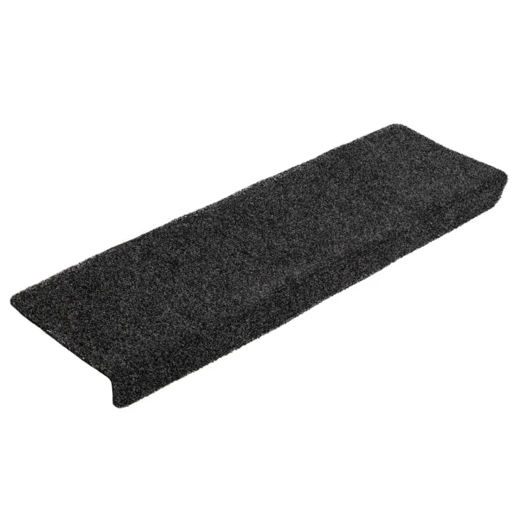 vidaXL Covorașe scări autoadezive, 10 buc., 65x21x4 cm, margini dreptunghiulare, negre vidaXL Covorașe scări autoadezive, 10 buc., 65x21x4 cm, margini dreptunghiulare, negre