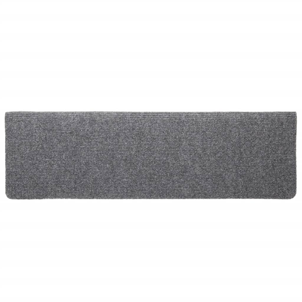 vidaXL Covorașe autoadezive pentru scări, 5 buc., 65x21x4 cm, gri deschis, cu margine dreptunghiulară vidaXL Covorașe autoadezive pentru scări, 5 buc., 65x21x4 cm, gri deschis, cu margine dreptunghiulară