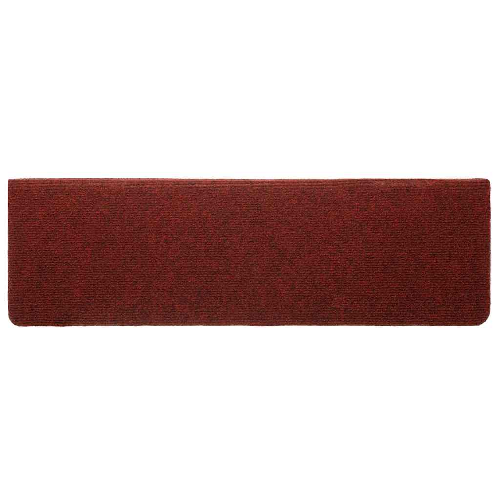 vidaXL Covorașe pentru scări autoadezive, 10 buc., 65x21x4 cm, margini dreptunghiulare, roșu bordeaux vidaXL Covorașe pentru scări autoadezive, 10 buc., 65x21x4 cm, margini dreptunghiulare, roșu bordeaux