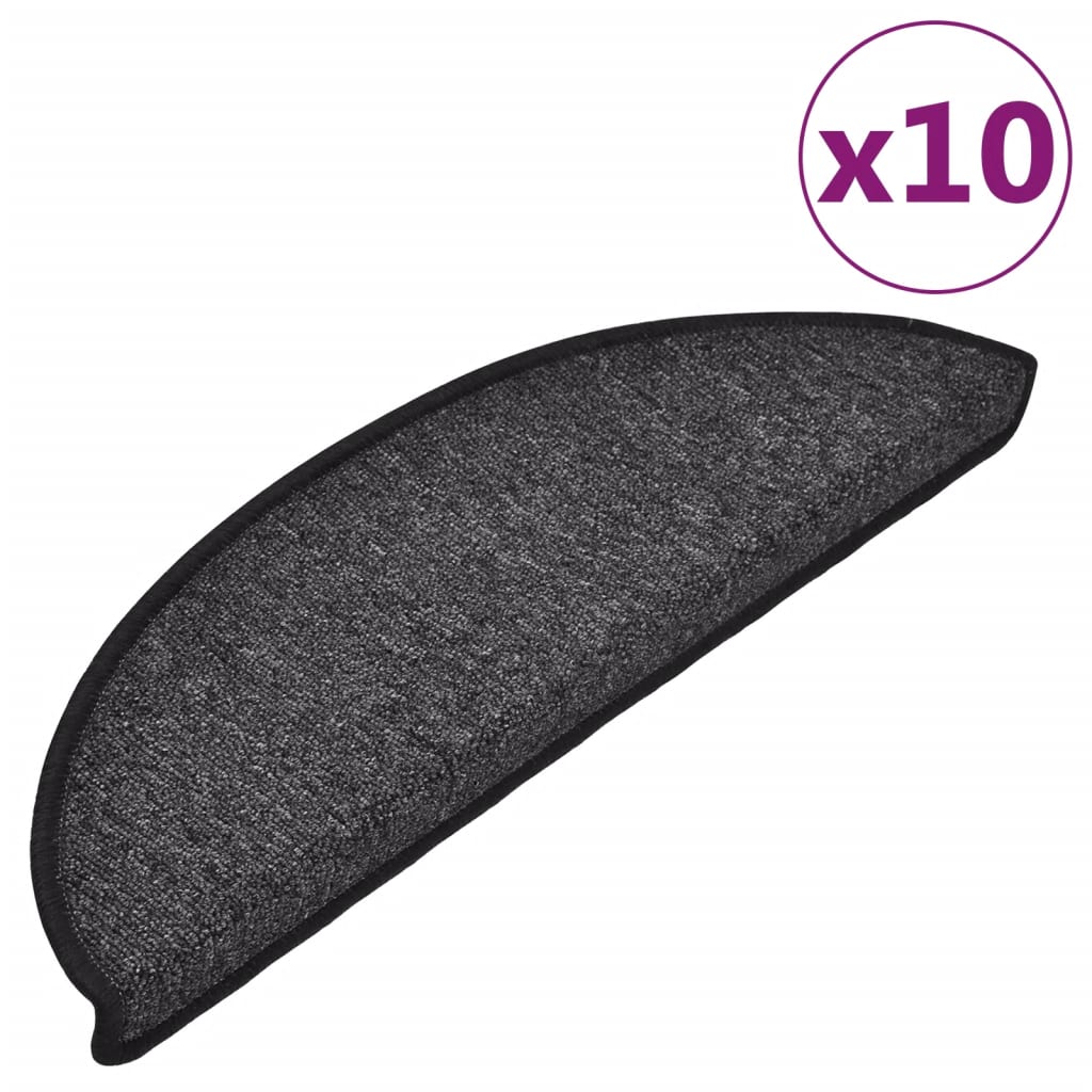 vidaXL Covorașe de scară, 10 buc., antracit, 56x17x3 cm vidaXL Covorașe de scară, 10 buc., antracit, 56x17x3 cm